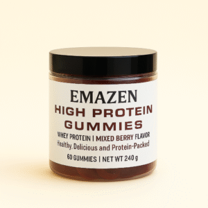 Mixed berries high protein gummies jar